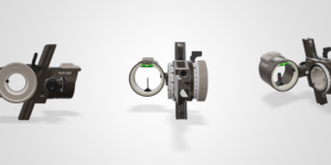 Dialed Pruf Mover Bow Sight Bridge Lock Custom Bruin Color with Smoke Wheel RH 3 Pin Vertical